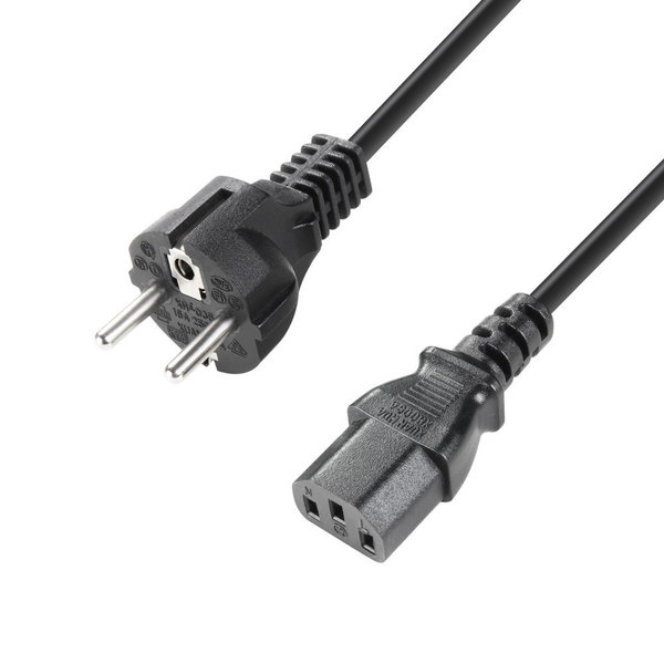 Adam Hall Cables 3 STAR PKD 0050 Netzkabel IEC C13 x CEE7/7 3 x 0,75 mm² | 0,5 m