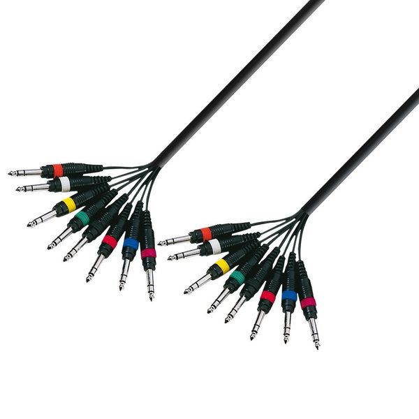 Adam Hall Cables 3 STAR L8 VV 0500 Multicore Kabel 8 x 6,3 mm Klinke auf 8 x 6,3 mm Klinke